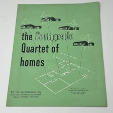 1960s The Certigrade Quartet Of Homes Hose Home Blueprint Plans Catalog Brochure
