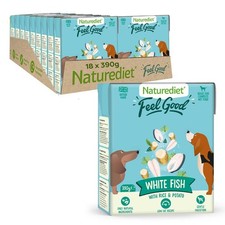 Naturediet - Feel Good Wet Dog Food, 390 g (Pack of 18), Light Blue Box 4.22 per kilo
