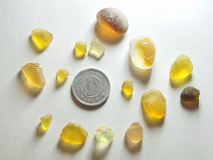 rare color Japanese sea glass Surf-Tumbled Beach Glass