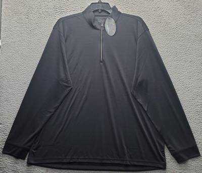 Greg Norman Activewear Shirt Mens XXXL Black Golf Performance 1/4 Zip G7S22K073