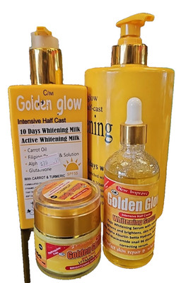 4 in 1 Golden Glow Active Intensive Goat Shower Cream,Lotion, Serum & Face Cream