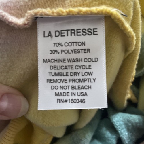 La Detresse Tie Dye Three Pockets Drawstring Waist Shorts NWOT Size XS - Picture 6 of 7