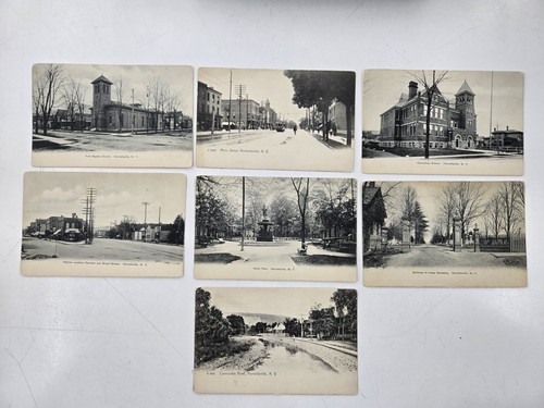 Seven Early Black And White Never Used Postcards Of Hornellsville NY. Precursor
