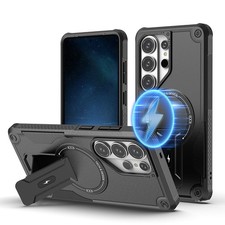 For Samsung Galaxy A16 A17 A26 A36 A35 A54 Phone Case Mag Safe Shockproof Stand
