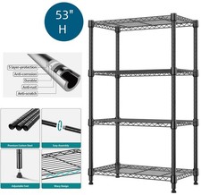 14''24''53'' Heavy Duty 4-Tier Adjustable Metal Wire Shelves for Garage, Kitchen