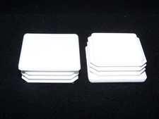 Plastic White Insert Plugs the open end of 1" Square Tube 14-20 gauge wall