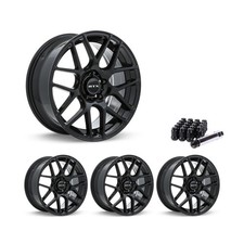 5x114.3 Set Of 4 17 Rims Black Alloy Wheel Fits 2003-17 Mitsubishi Lancer Oesi