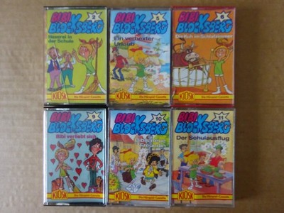 XXXX 6 x Bibi Blocksberg rot/gelb , Folge 2 , 5 , 6 , 9 , 10 , 11 , Cover B