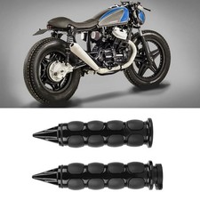2pcs 25mm 1in Motorcycle Handlebar Grips Black Aluminum Rubber Fit for Yamaha