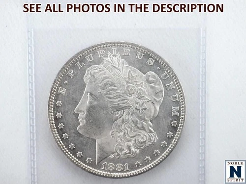 NobleSpirit GEM BU 1881 Morgan Silver Dollar Brilliant Luster