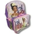 Girls Princess Tiana Full Size 16 Inch Backpack with Detachable Lunch Box - Picture 1 of 7