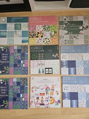 Designpapier Bastelpapier Konvolut diverse Designs