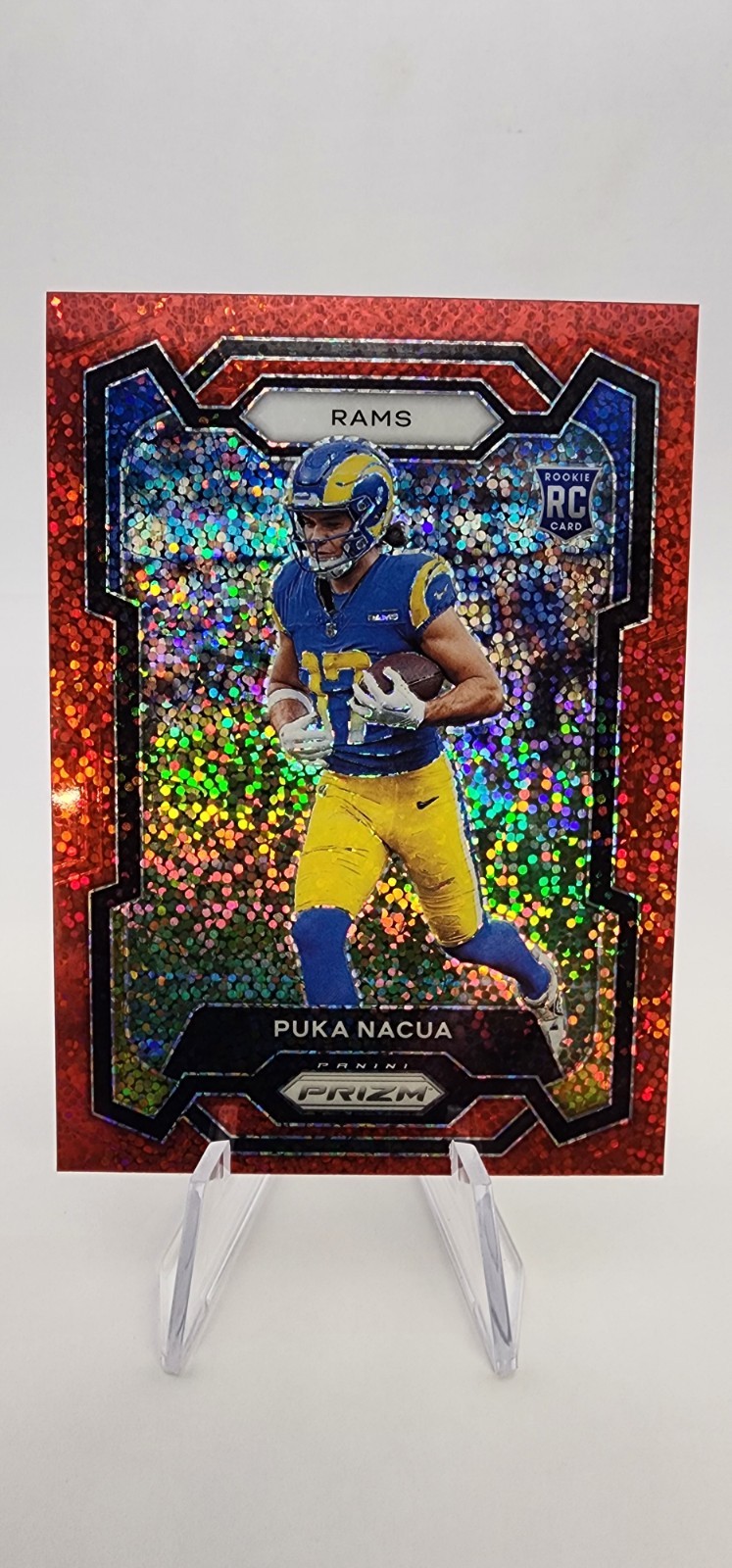 2023 Panini Prizm Red Sparkle Puka Nacua  - Rookies  #357  (RC)