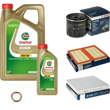 BOSCH Inspektionspaket 6 L Castrol EDGE 5W-30 LL für VW Polo 1.0 TSI T-Cross