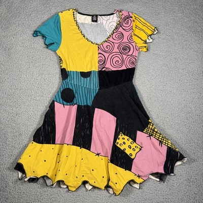 Disney Nightmare Before Christmas Adult Sally Dress Size Medium Halloween