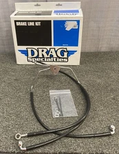 NEW DRAG SPECIALTIES 1741-2511 EXTENDED STAINLESS STEEL FRONT BRAKE LINE KIT