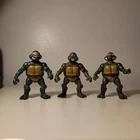 TMNT Vintage Mini Action Figure Lot of 3 Set 2002 Playmates Mirage