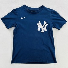 New York Yankees Shirt Youth Small Navy Derek Jeter 2 MLB Baseball Nike Tee