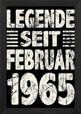 Februar 1965 59 Jahre gerahmtes Wandbild Poster Leinwanddruck Bild