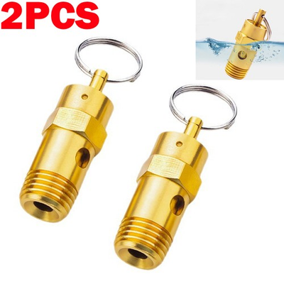 #ad 2 Pack 1 4 Male NPT Safety Valve Pressure Release Valve 200 PSI Set Pressure NEW $11.24