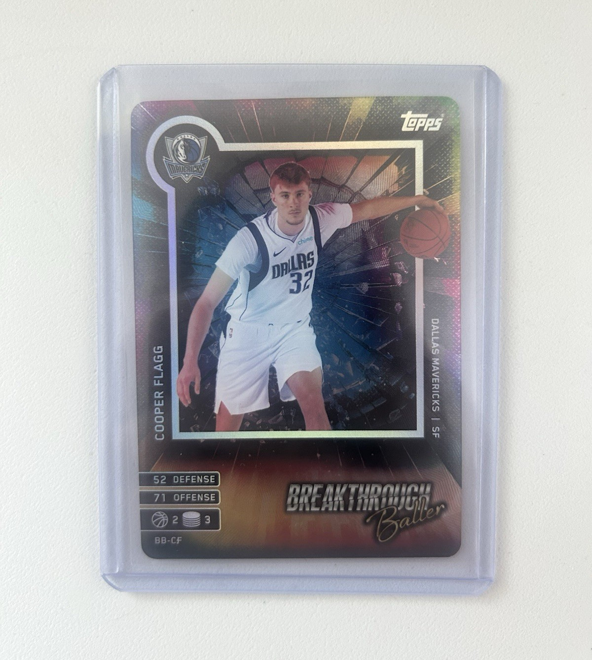Topps 2025-26 Match Attax Cooper Flagg Breakthrough Baller #BB-CF Mavericks