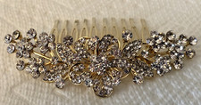 Rhinestone Bridal Bridesmaids Comb Decorative Headpiece Hair Clip WORN ONCE