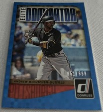 2016 Donruss Baseball Andrew McCutchen Pittsburgh Pirates Dominator Blue #d 999