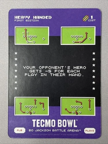 2026 Bo Jackson Battle Arena TECMO BOWL BOBA PL-8 PL8 Heavy Handed SSP