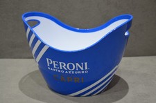Peroni Nastro Azzurro Stile Capri Large Beer Ice Bucket Blue Acrylic H26 x L35cm
