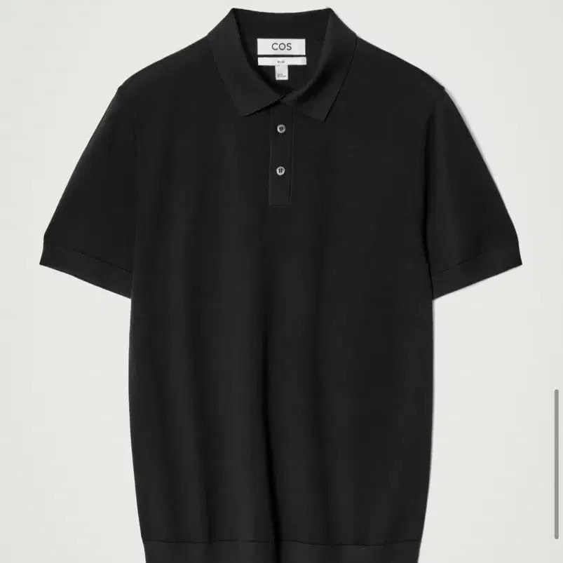 KOS Slim Silk Polo Shirt Black Men