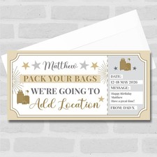 Pack Your Bags Holiday Hotel Personalised Gift Voucher Surprise Holiday Ticket
