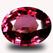 1.18 ct AAA Significant Oval Shape 7 x 6 mm Pinkish Red Rhodolite Garnet