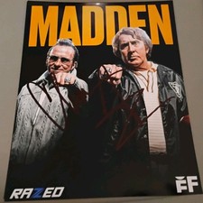 CHRISTIAN BALE AL DAVIS JOHN MADDEN MOVIE SIGNED AUTOGRAPH 8X10 PHOTO LA RAIDERS