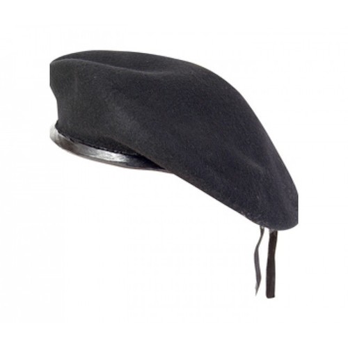 Nuovo Lana Donna Uomo Nero Basco Cappello Militare - Moda O Costume | eBay