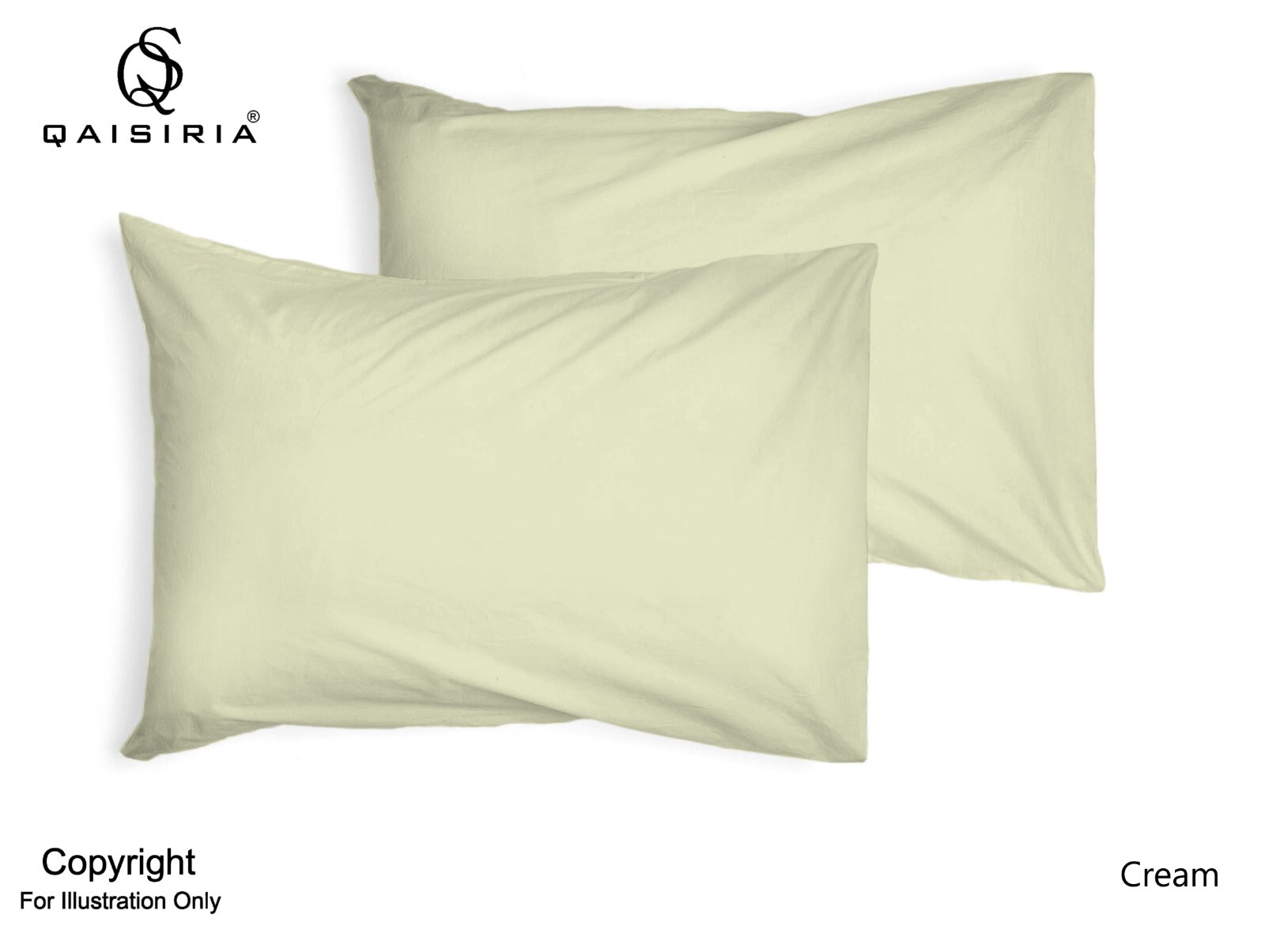 2X PILLOW CASE LUXURY CASES POLY COTTON 48cm X 74CM PAIR PACK COT