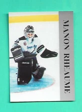 (1) MANON RHEAUME TAMPA BAY GOALIE PROMOTIONAL GREY BORDER NM CARD  (V6671)  