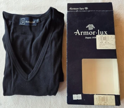 Tee shirt manches courtes noir taille 4 marque Armor-Lux (vt) - Photo 1/3