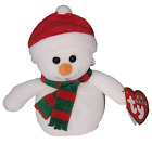 Ty Holiday Baby Beanie - Snowcap the Snowman 4" Mwmts Ornament Plush Stuffed Toy