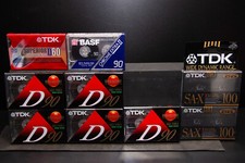 Lot of 9 SEALED Blank Cassette Tapes