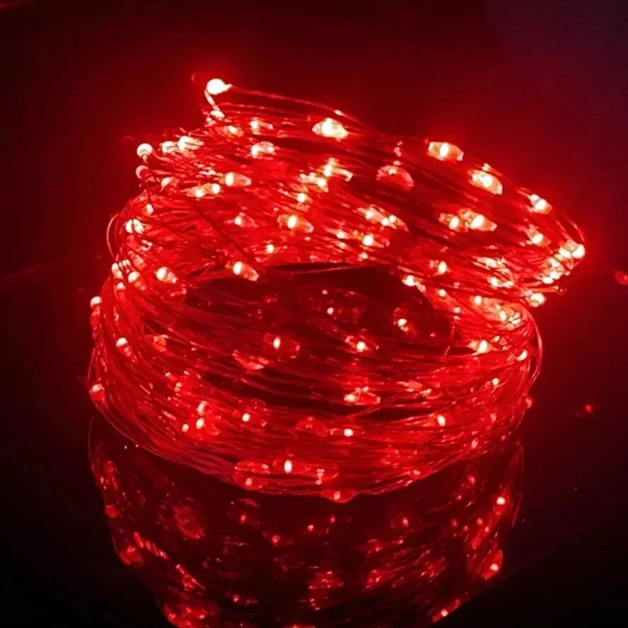 USB LED Copper Wire String Light Fairy Lamp Christmas Xmas Party- 10M-RED - Imagem 2 de 2