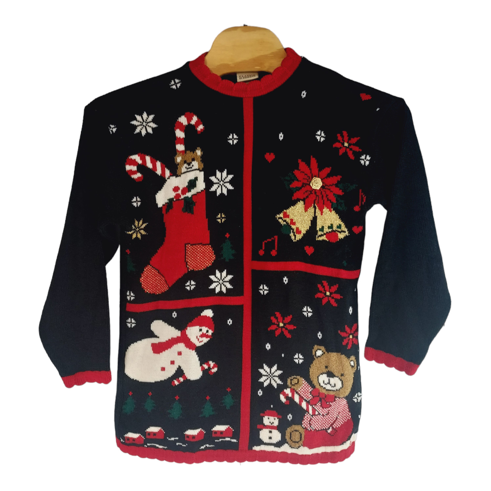 Classic Elements Womens Small Oversized Black Lon… - image 2