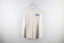 Deadstock Vintage 70s Streetwear Mens XL Thermal Waffle Knit T-Shirt White USA