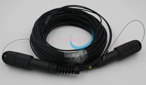 LC-LC UPC SM Duplex Armored Field TPU Optical Patch Cord Waterproof Head 250M