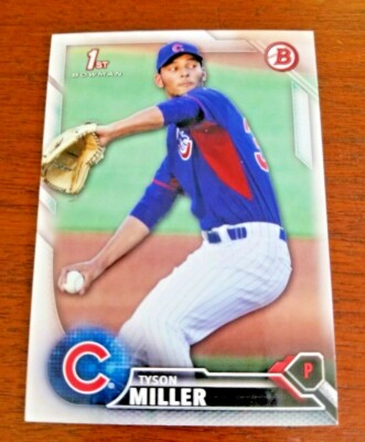 TYSON MILLER 2016 1st BOWMAN DRAFT BASE CARD BD-58 CHICAGO CUBS (FIRST ROOKIE)
