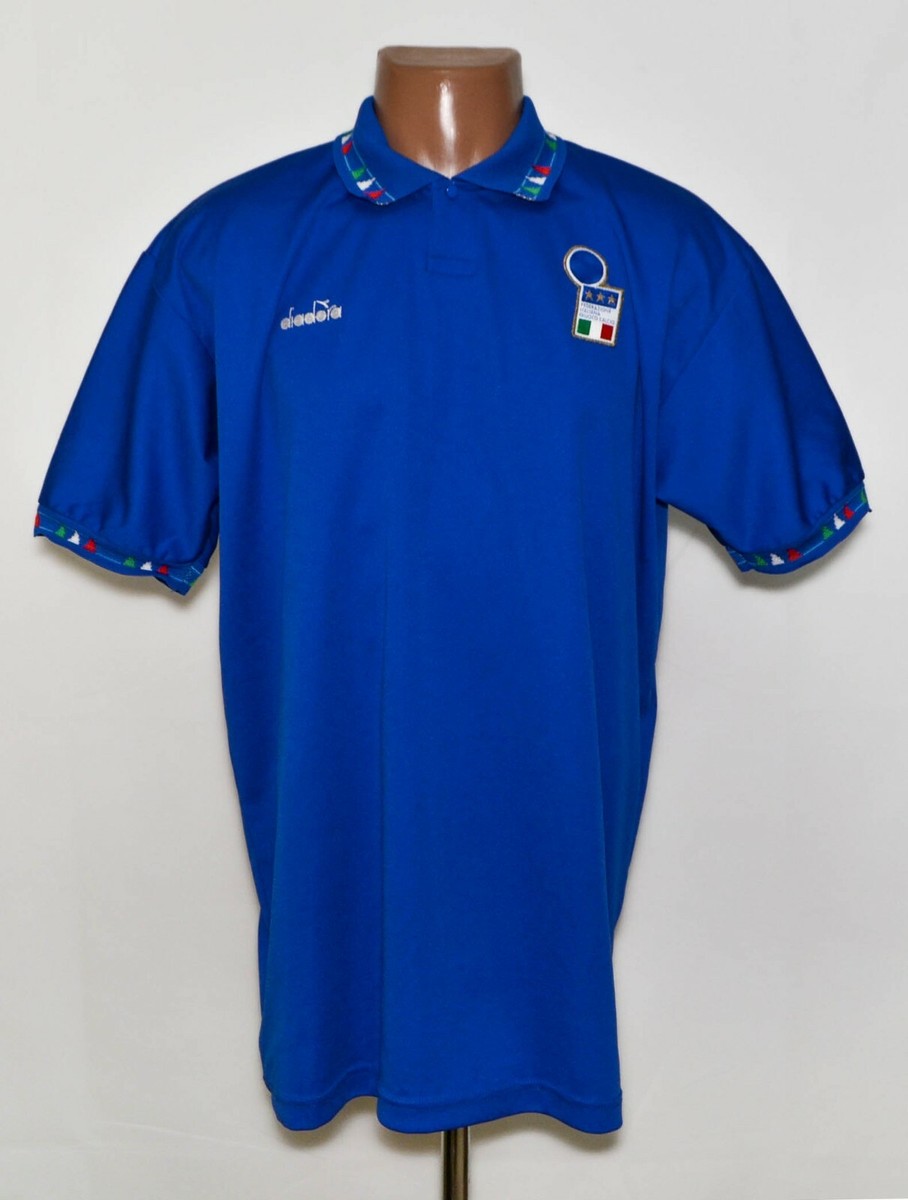 ITALY NATIONAL TEAM 1992/1993 HOME FOOTBALL SHIRT JERSEY DIADORA