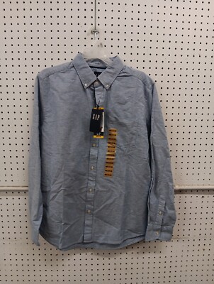 Gap Mens Oxford Shirt Blue Size Medium, Large NWT