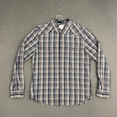 life after denim Shirt Mens XL Multicolor Plaid Long Sleeve Button Up Dad Casual
