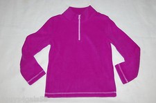 Girls L/S Shirt MAGENTA PURPLE FLEECE PULLOVER SWEATSHIRT High Zip Neck XL 14-16