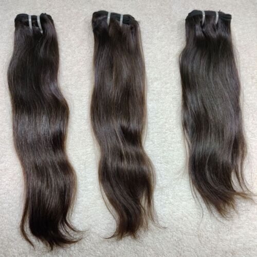 100% Unprocessed Virgin Real Human Hair weave 3 Bundle Deal Straight (16"18"20) - Picture 1 of 10