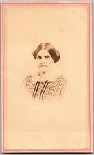 ANTIQUE CIRCA 1860S CDV R. A. LEWIS LADY IN DRESS NEW YORK